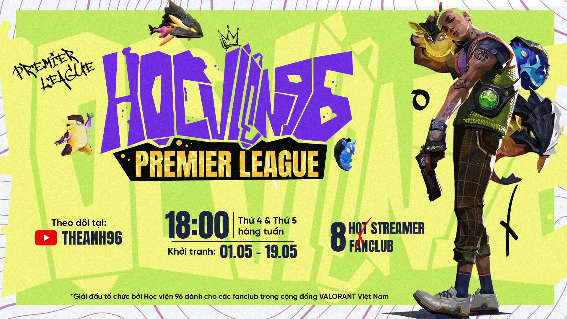 “Học viện 96 | Premier League” ra mắt với thể thức ĐỘC – LẠ chưa từng có